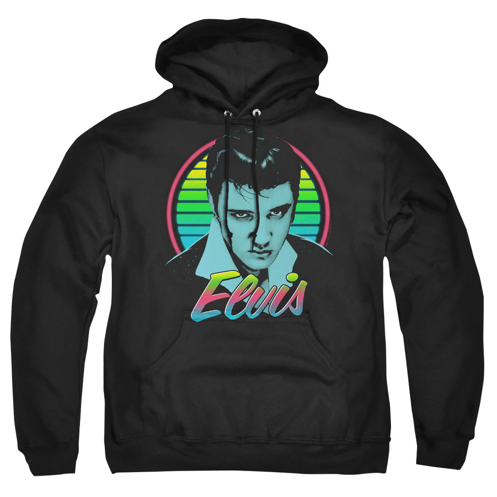 Elvis Presley Neon King Mens Hoodie Black