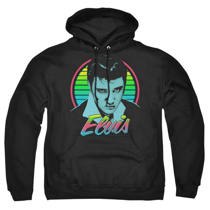 Elvis Presley Neon King Mens Hoodie Black