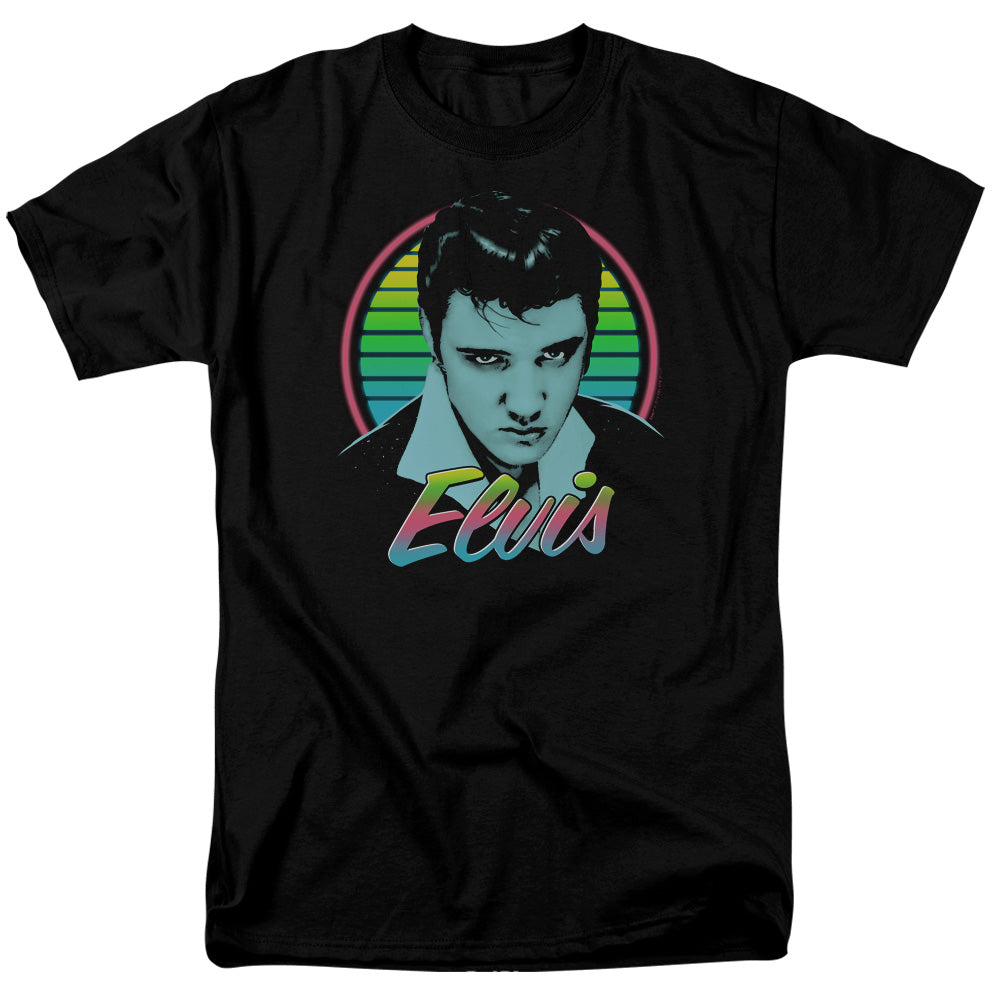 Elvis Presley Neon King Mens T Shirt Black