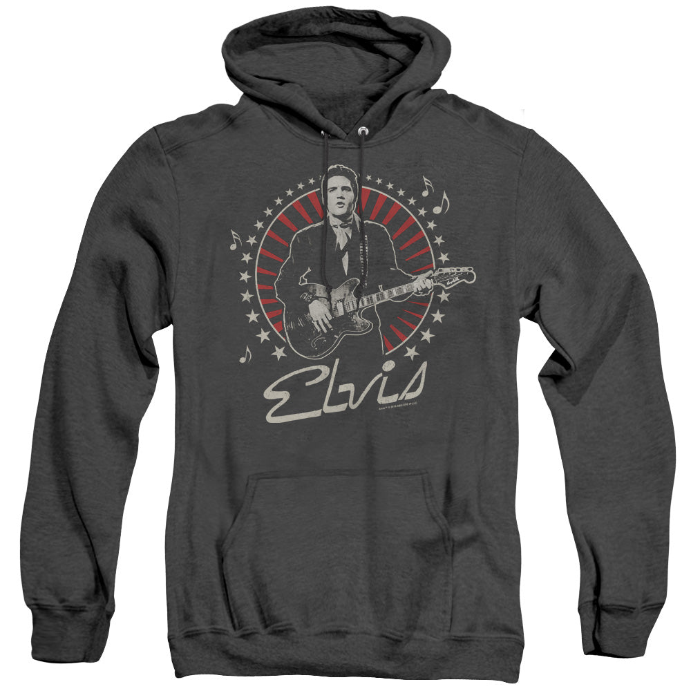 Elvis Presley Stars Heather Mens Hoodie Black