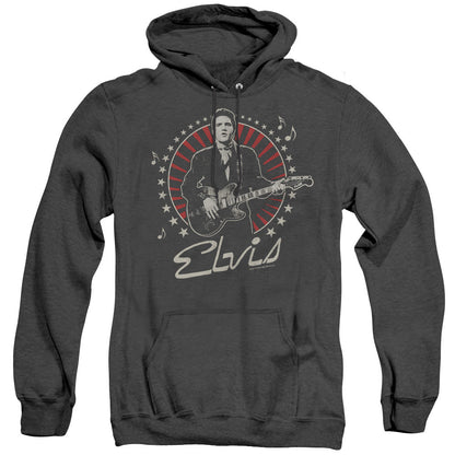 Elvis Presley Stars Heather Mens Hoodie Black