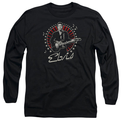 Elvis Presley Stars Mens Long Sleeve Shirt Black Officially Licensed