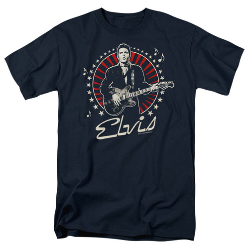 Elvis Presley Stars Mens T Shirt Navy