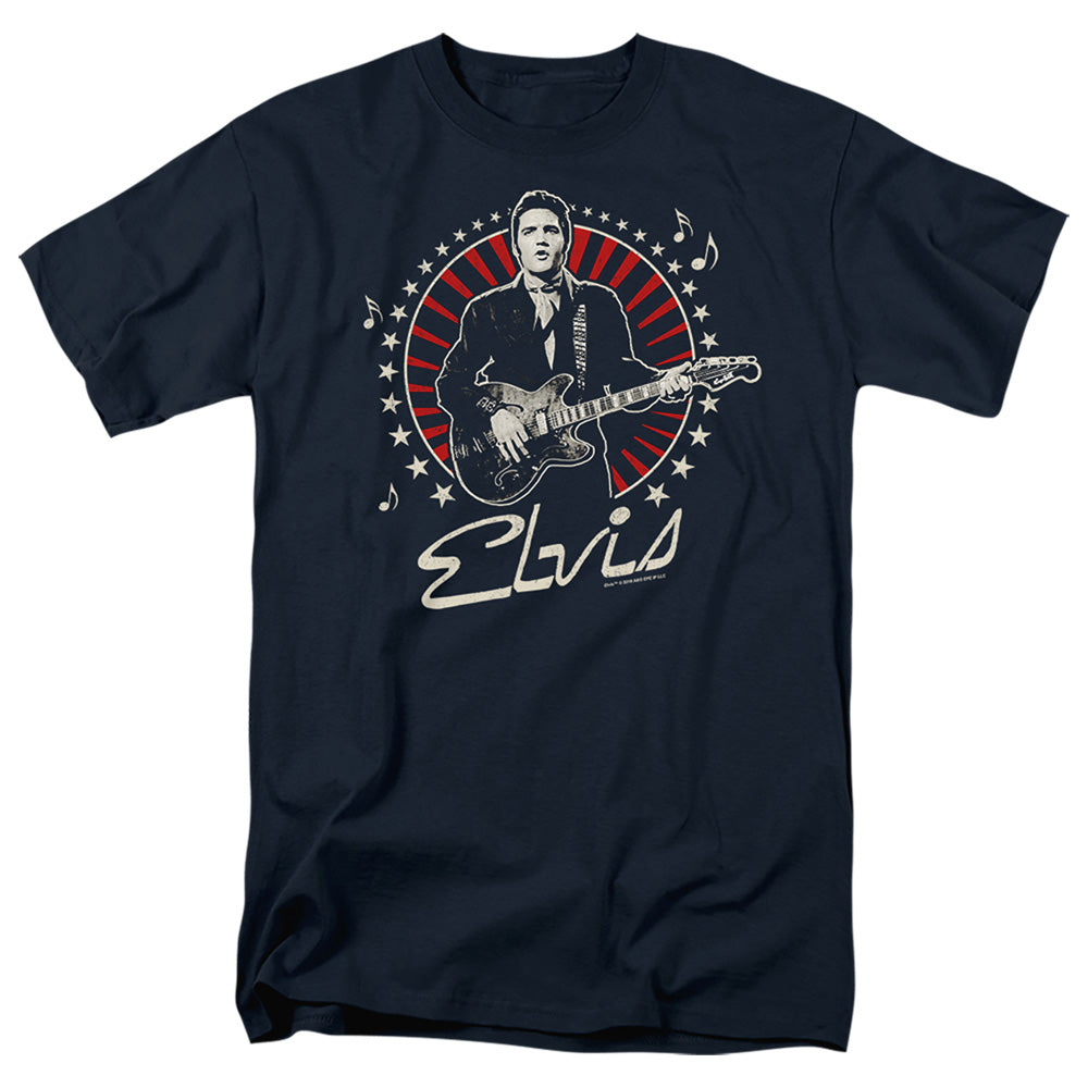 Elvis Presley Stars Mens T Shirt Navy