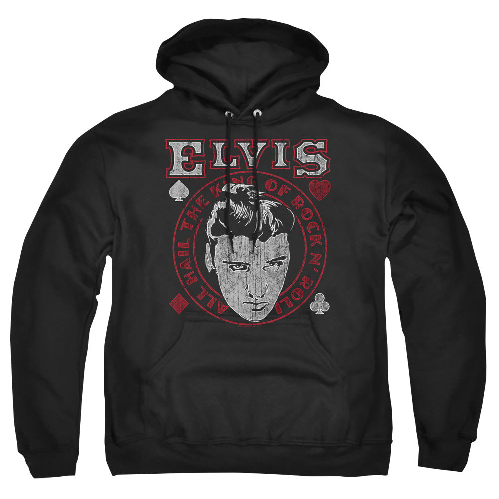 Elvis Presley Hail The King Mens Hoodie Black