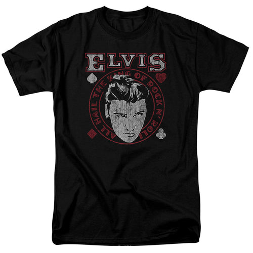 Elvis Presley Hail The King Mens T Shirt Black