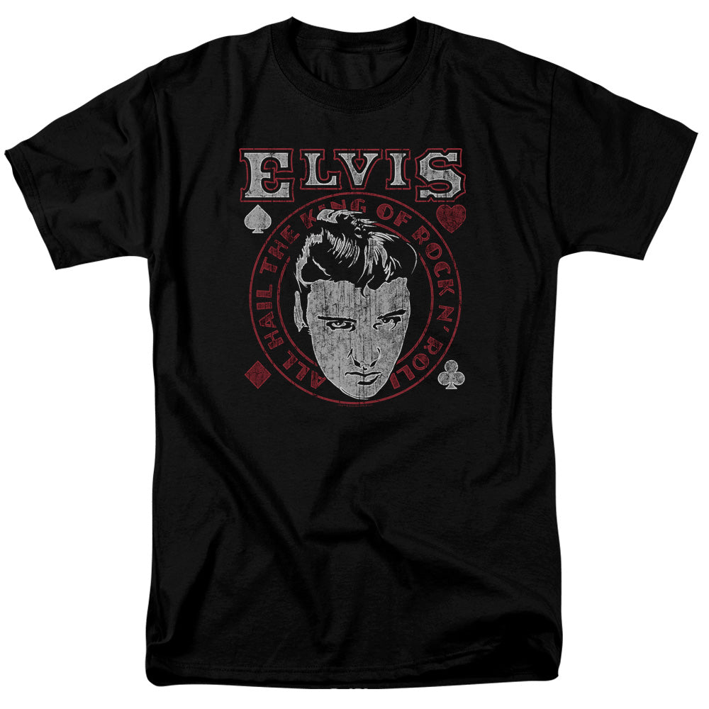 Elvis Presley Hail The King Mens T Shirt Black