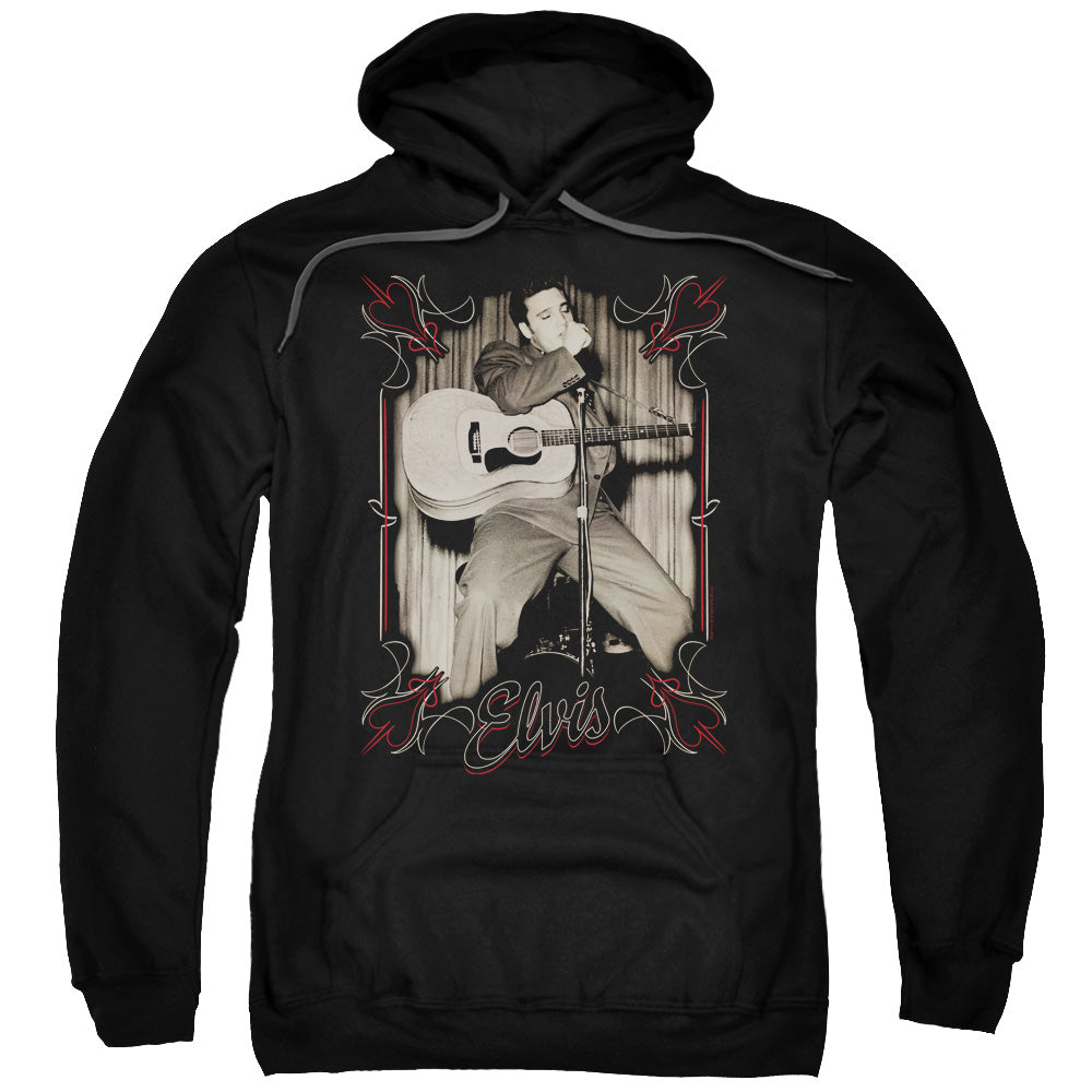 Elvis Presley Elvis Pinstripes Mens Hoodie Black