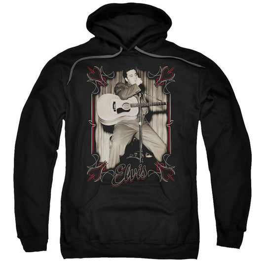 Elvis Presley Elvis Pinstripes Mens Hoodie Black