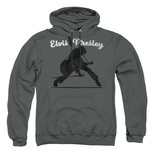 Elvis Presley Overprint Mens Hoodie Charcoal