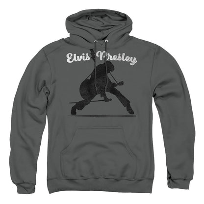 Elvis Presley Overprint Mens Hoodie Charcoal