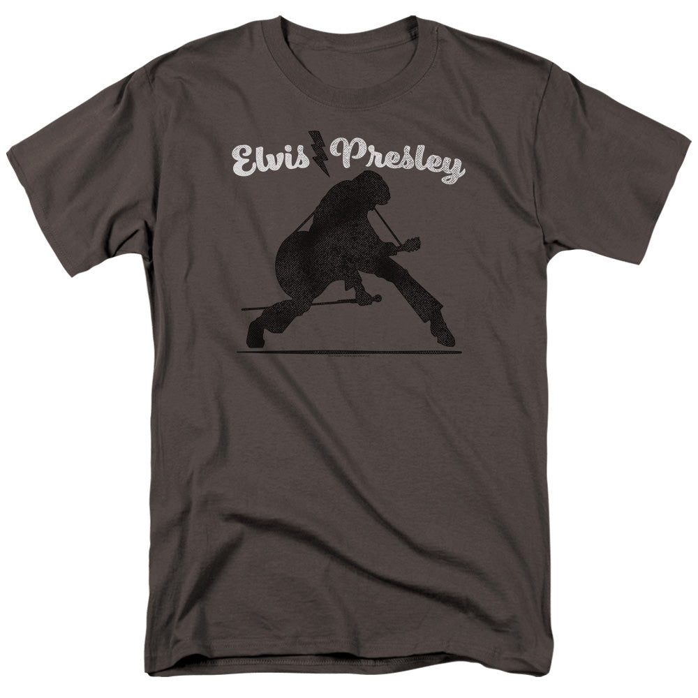 Elvis Presley Overprint Mens T Shirt Charcoal