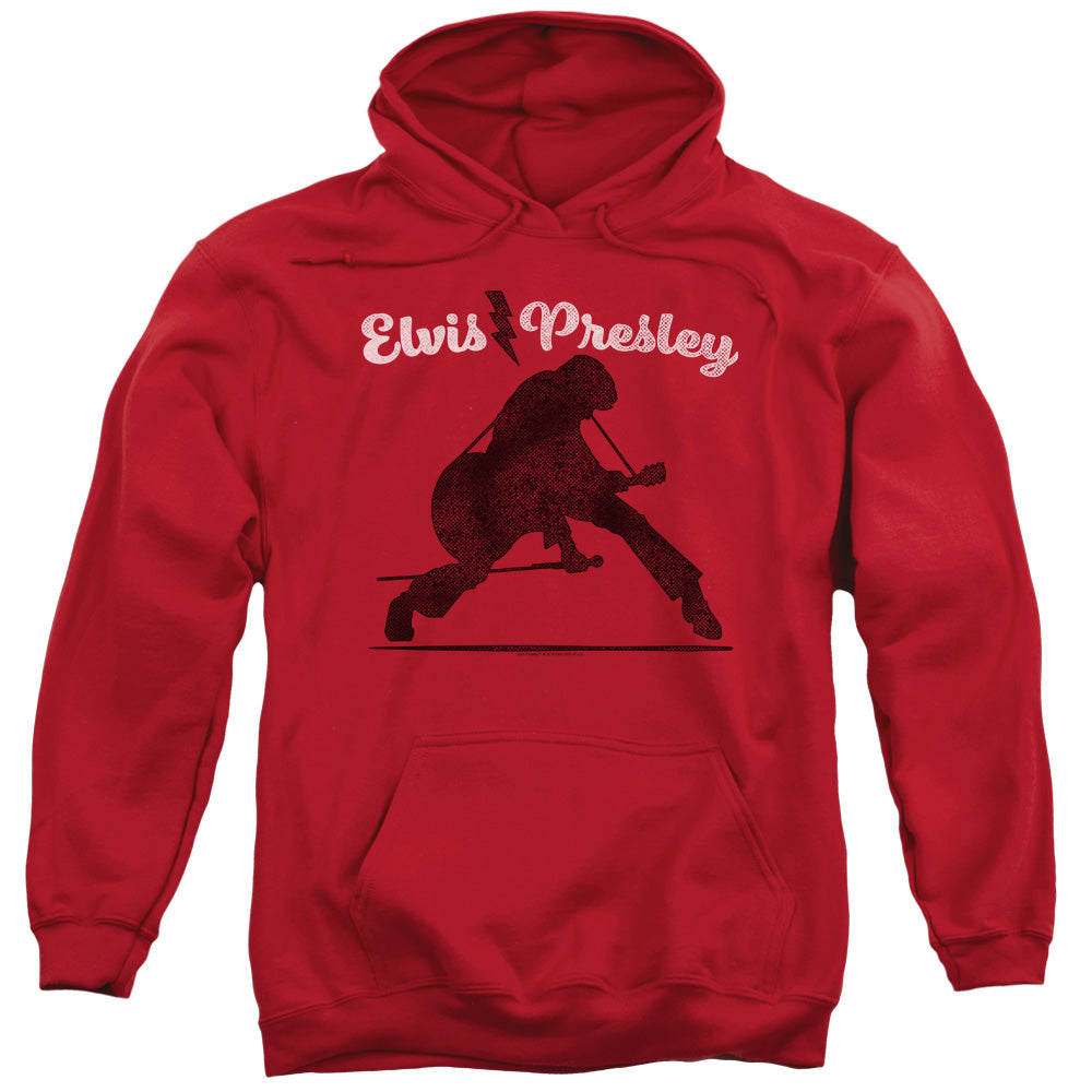 Elvis Presley Overprint Mens Hoodie Red