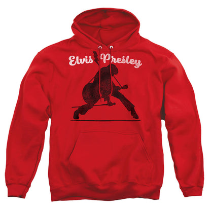 Elvis Presley Overprint Mens Hoodie Red