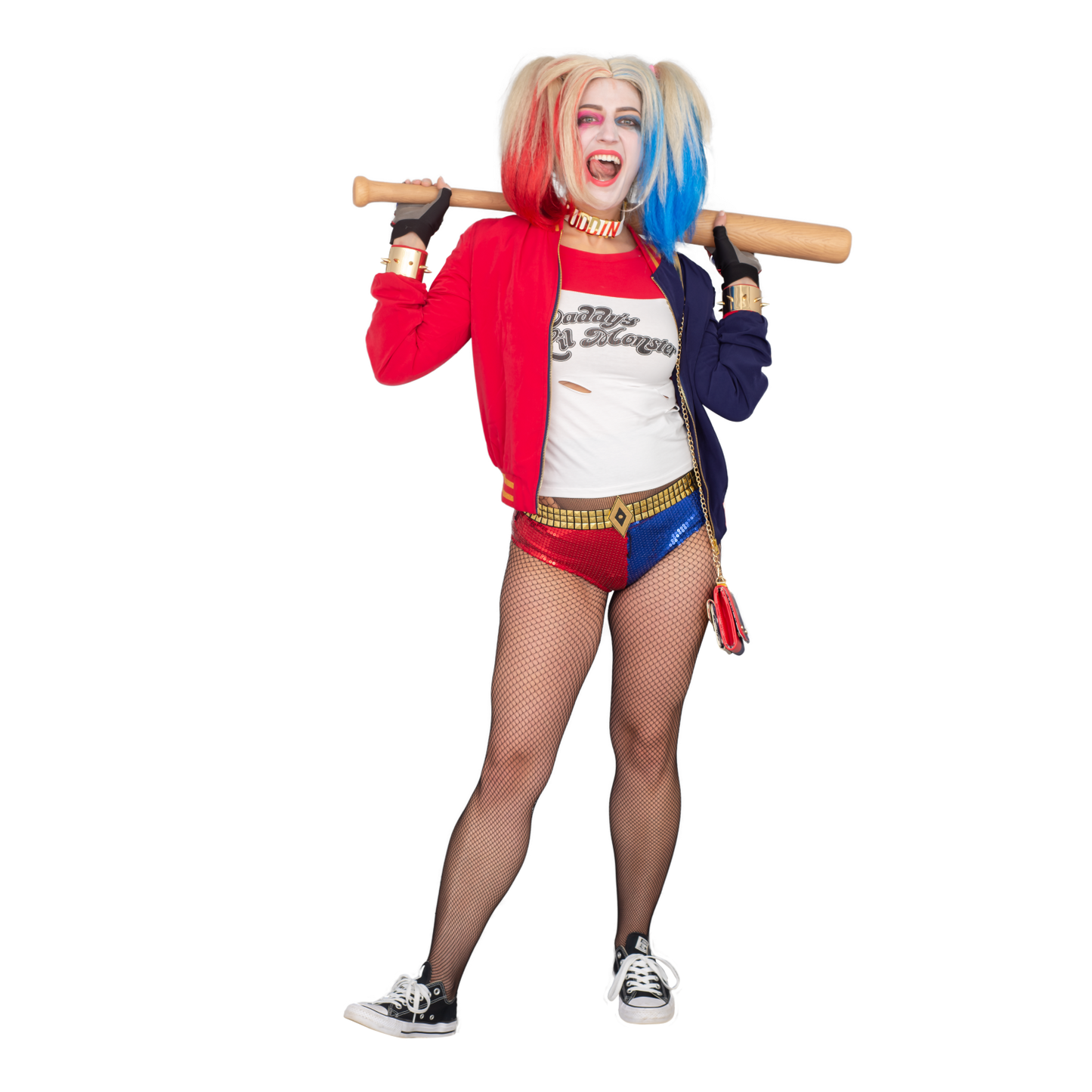 Harley Quinn DELUXE Sequins Halloween Costume Under garment