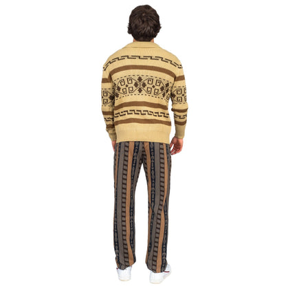 The Dude Lebowski Bowling Movie Character Cardigan Sweater and Lounge Pants Halloween Costume Set