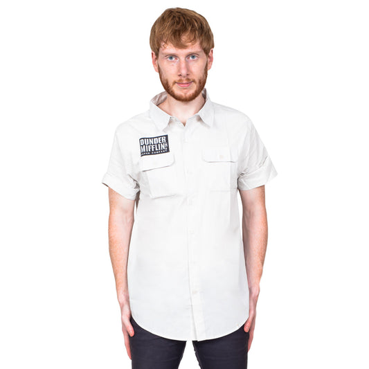 The Office Dunder Mifflin Warehouse Button Up Short Sleeve Shirt