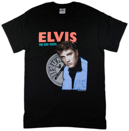 Elvis Presley The Sun Years Black Unisex Adult Short Sleeve Tee Shirt(Medium) Mens T Shirt