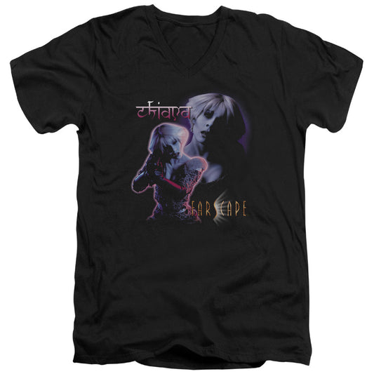 Farscape Chiana Mens Slim Fit V-Neck T Shirt Black