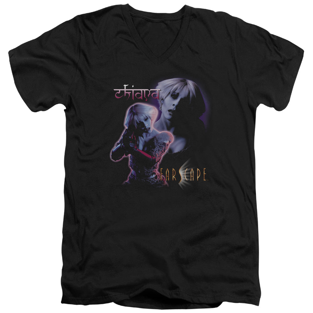Farscape Chiana Mens Slim Fit V-Neck T Shirt Black