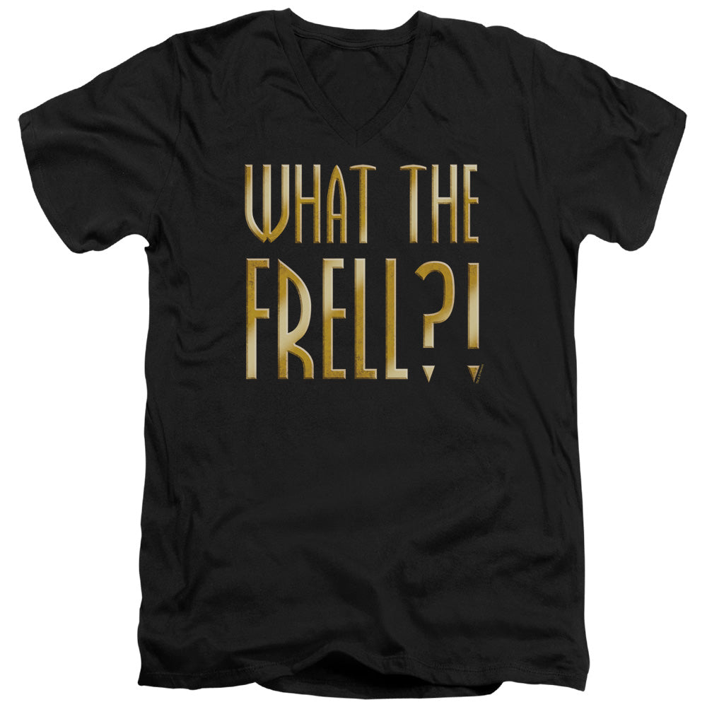 Farscape What the Frell Mens Slim Fit V-Neck T Shirt Black