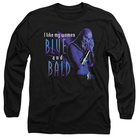 Farscape Blue And Bald Mens Long Sleeve Shirt Black Officially Licensed