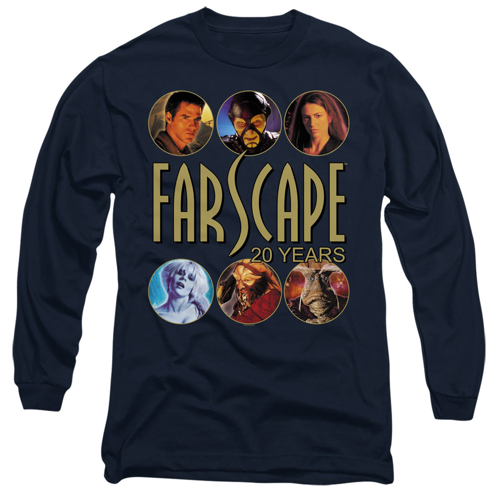 Farscape 20 Years Mens Long Sleeve Shirt Navy Officially Licensed