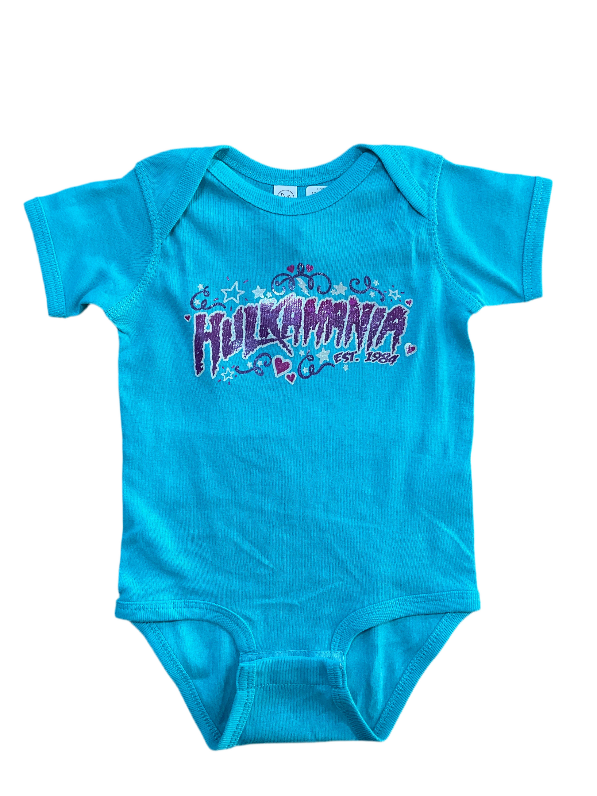 Hulk Hogan Glitter Hulkamania Infant Baby One Piece Romper Bodysuit Blue