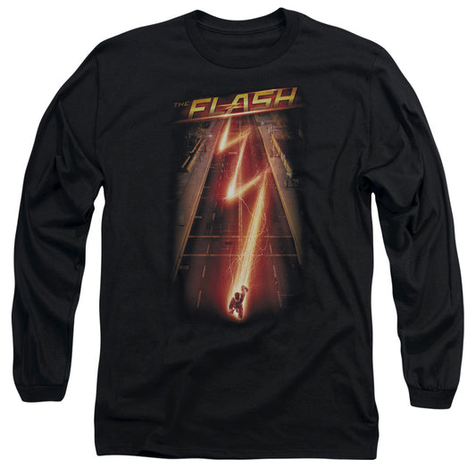 The Flash Flash Ave Mens Long Sleeve Shirt Black Officially Licensed