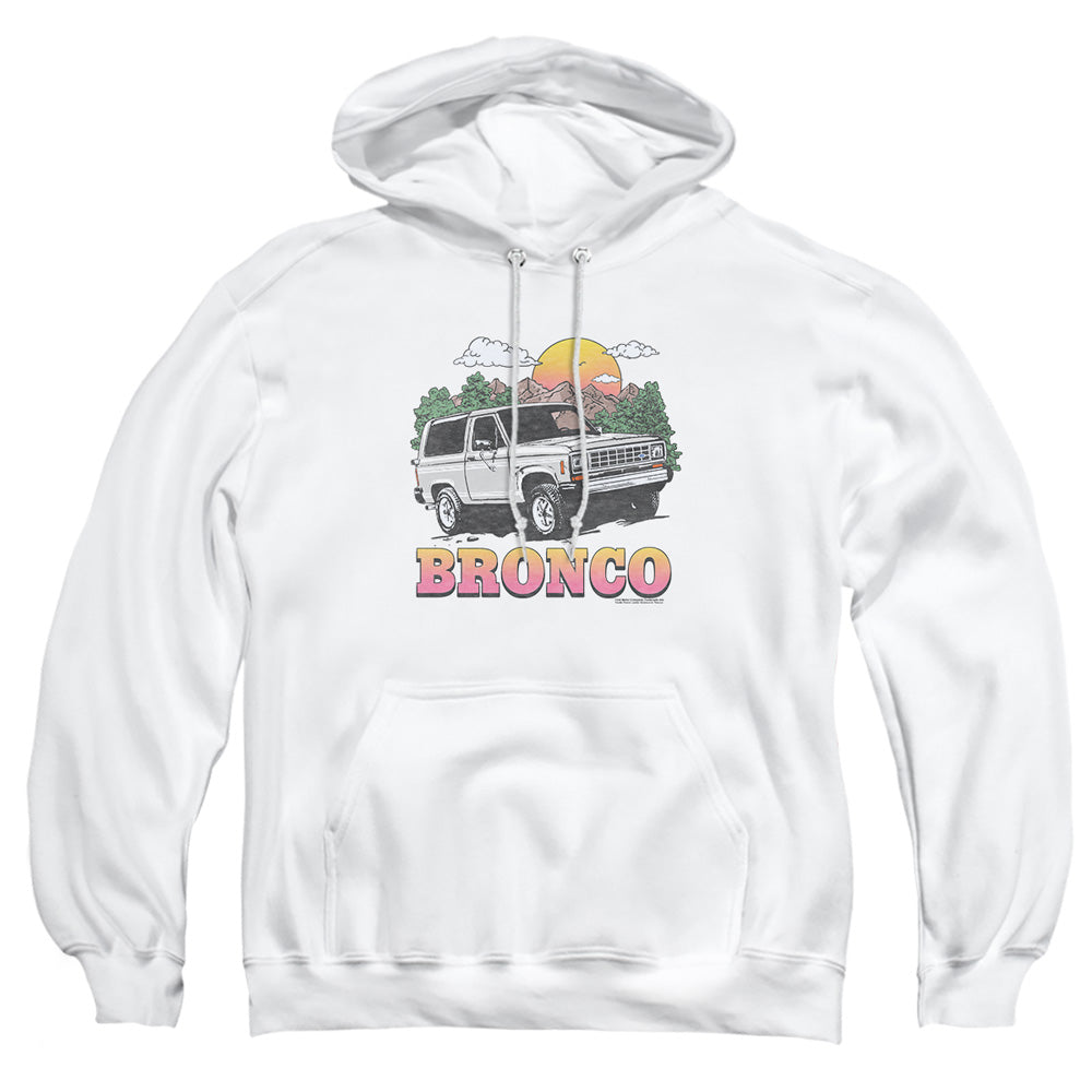 Ford Bronco Bronco In The Mountains Mens Hoodie White