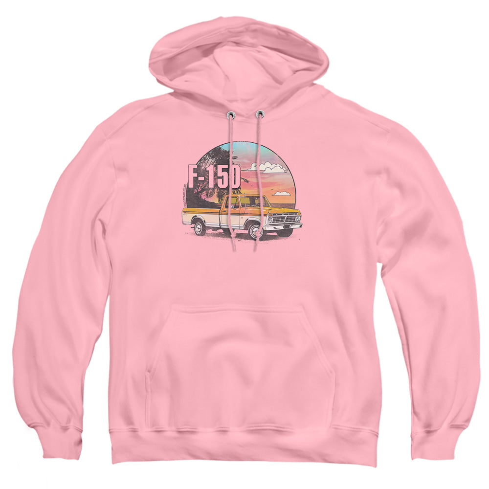Ford Bronco F150 At The Beach Mens Hoodie Pink