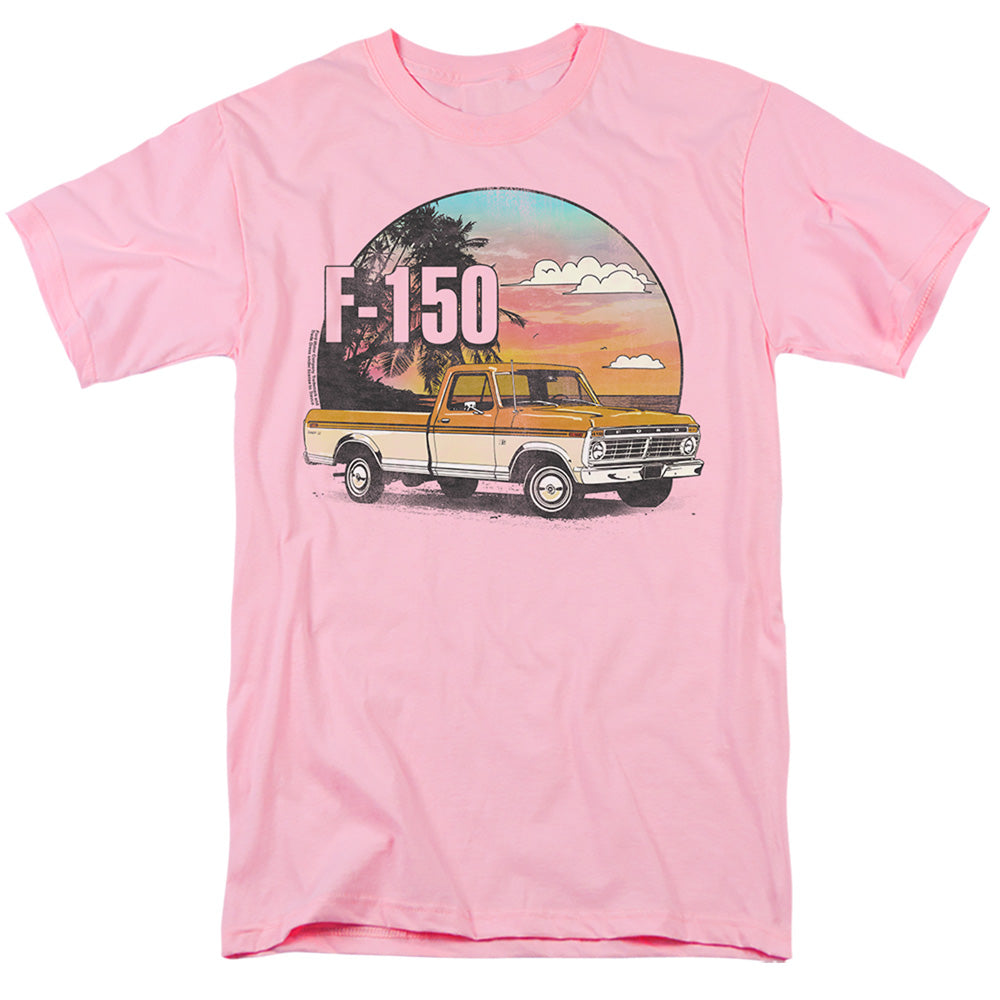 Ford Bronco F150 At The Beach Mens T Shirt Pink