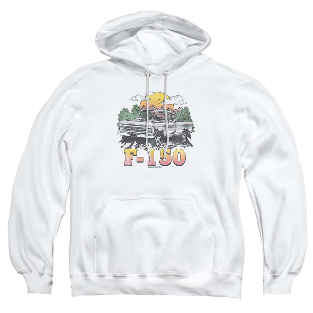 Ford Bronco F150 Mountain Ride Mens Hoodie White