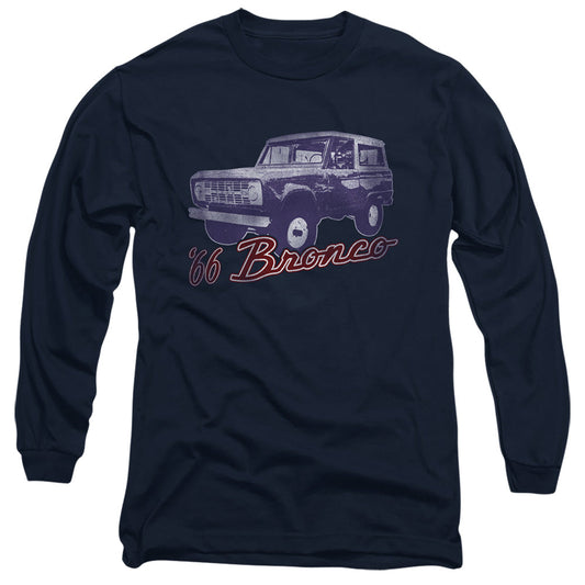 Ford Bronco 66 Bronco Classic Mens Long Sleeve Shirt Navy Officially Licensed