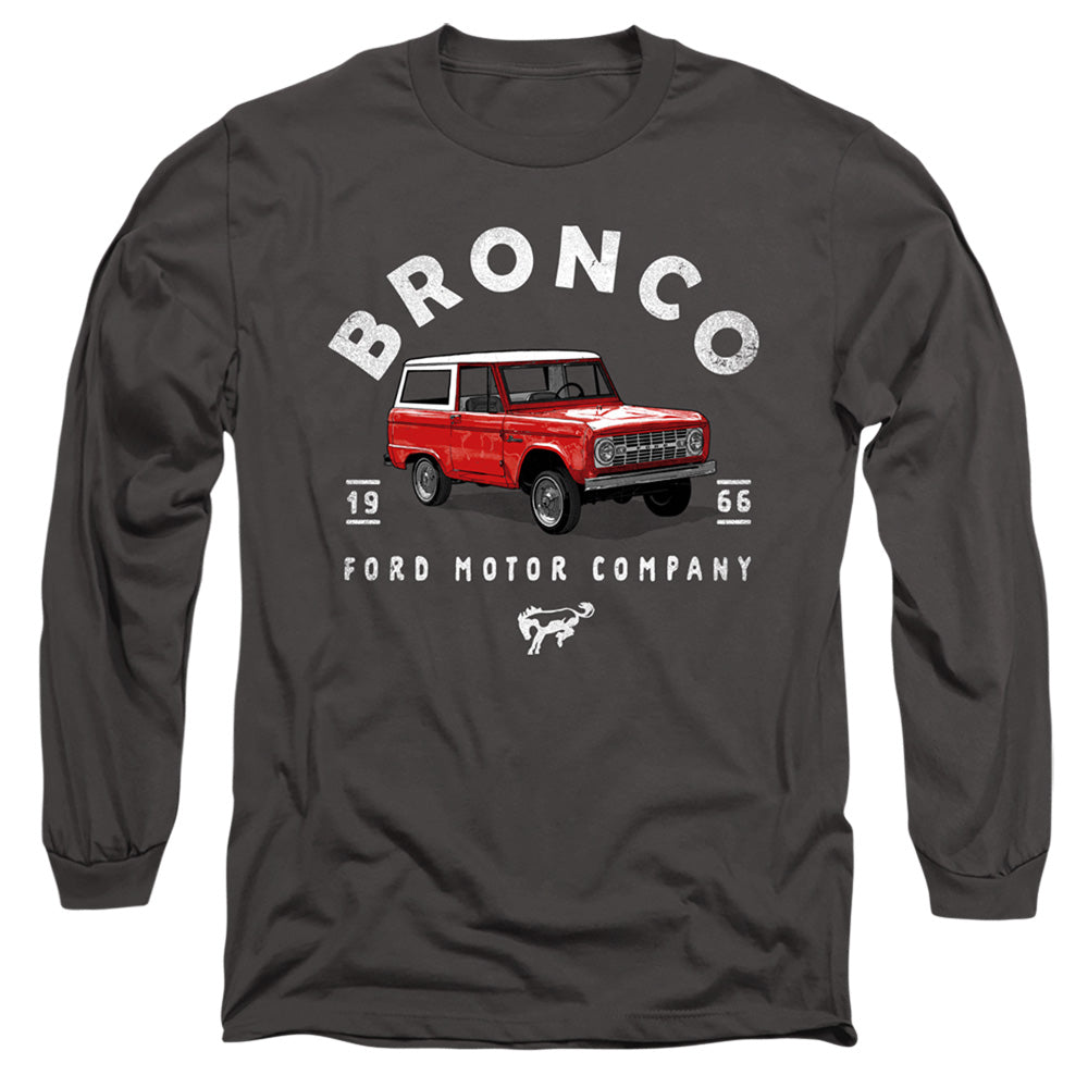Ford Bronco Bronco Illustrated Mens Long Sleeve Shirt Charcoal Officially Licensed