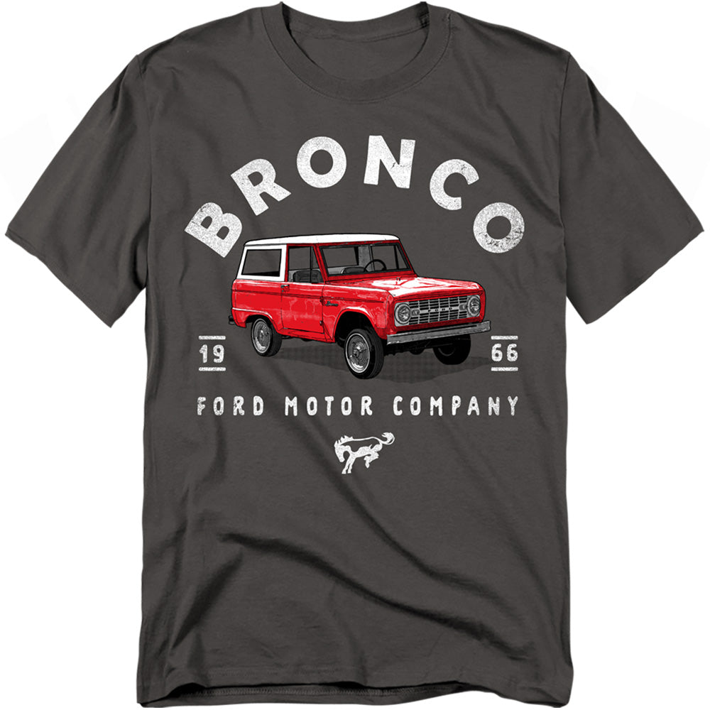 Ford Bronco Bronco Illustrated Mens T Shirt Charcoal
