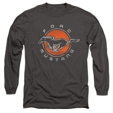 Load image into Gallery viewer, Ford Mustang Mustang Circle Mens Long Sleeve Shirt Charcoal Officially Licensed

