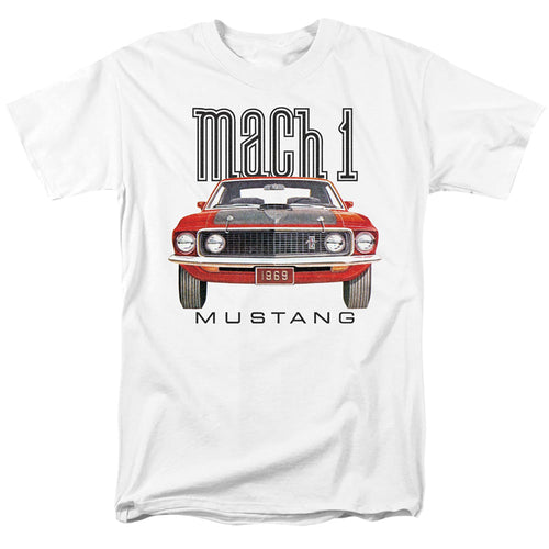 Ford Mustang 69 Mach 1 Mens T Shirt White