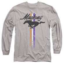 Load image into Gallery viewer, Ford Mustang Mustang Stripes Mens Long Sleeve Shirt Athletic Heather Officially Licensed
