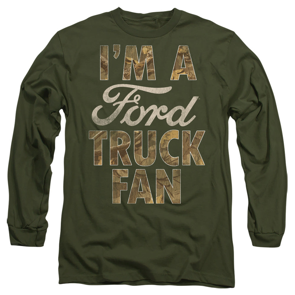 Ford Ford Truck Man Camo Mens Long Sleeve Shirt Military Green Officially Licensed