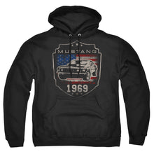 Load image into Gallery viewer, Ford Mustang 1969 Flag Mens Hoodie Black
