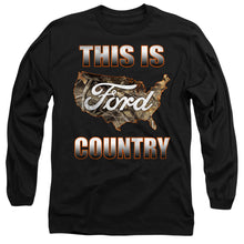 Load image into Gallery viewer, Ford Go Further Orange Camo Mens Long Sleeve Shirt Black Officially Licensed
