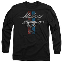Load image into Gallery viewer, Ford Mustang Mustang Stripes Mens Long Sleeve Shirt Black Officially Licensed
