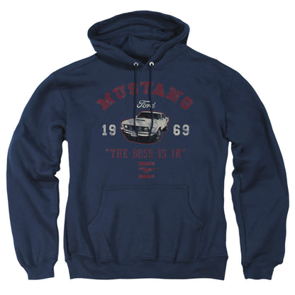 Ford Mustang Mustang The Boss Is In Mens Hoodie Navy