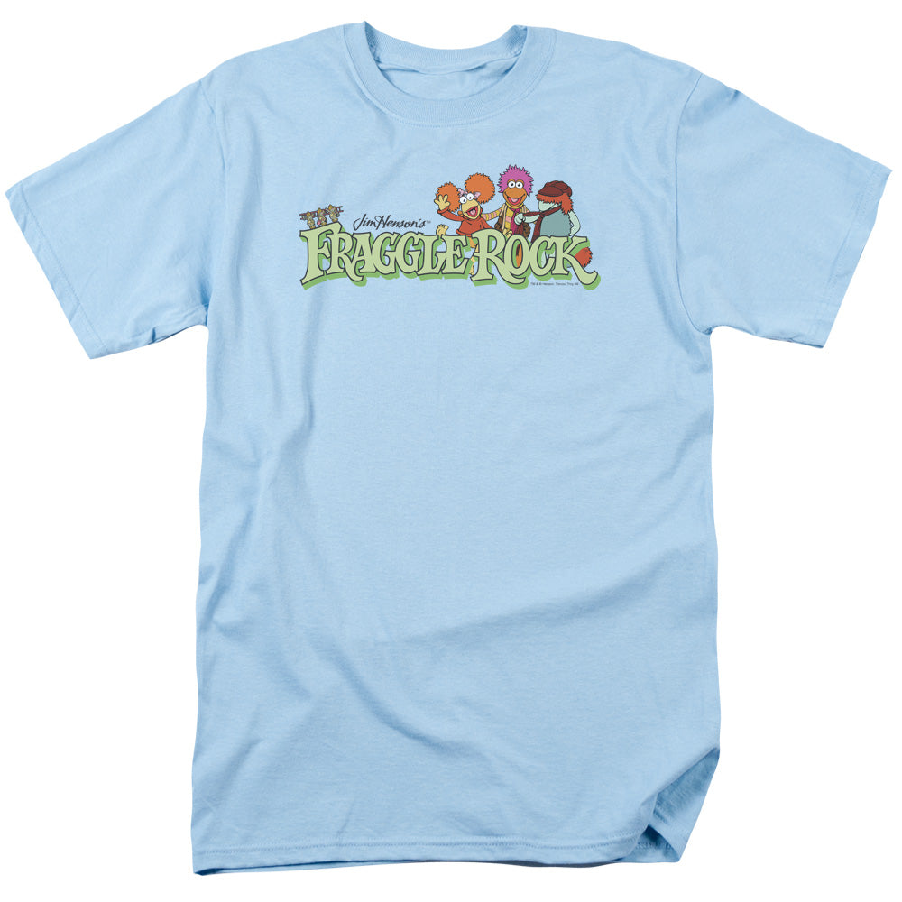 Fraggle Rock Leaf Logo Mens T Shirt Light Blue