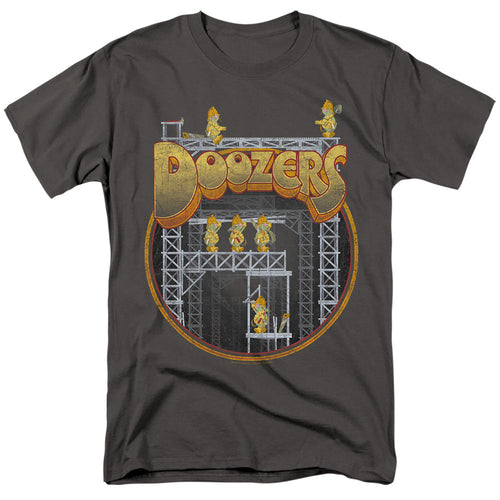 Fraggle Rock Doozers Construction Mens T Shirt Charcoal