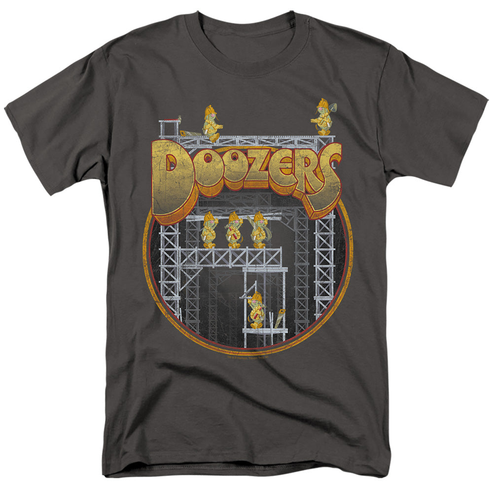 Fraggle Rock Doozers Construction Mens T Shirt Charcoal