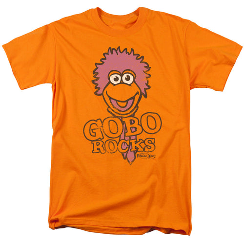 Fraggle Rock Gobo Rocks Mens T Shirt Orange