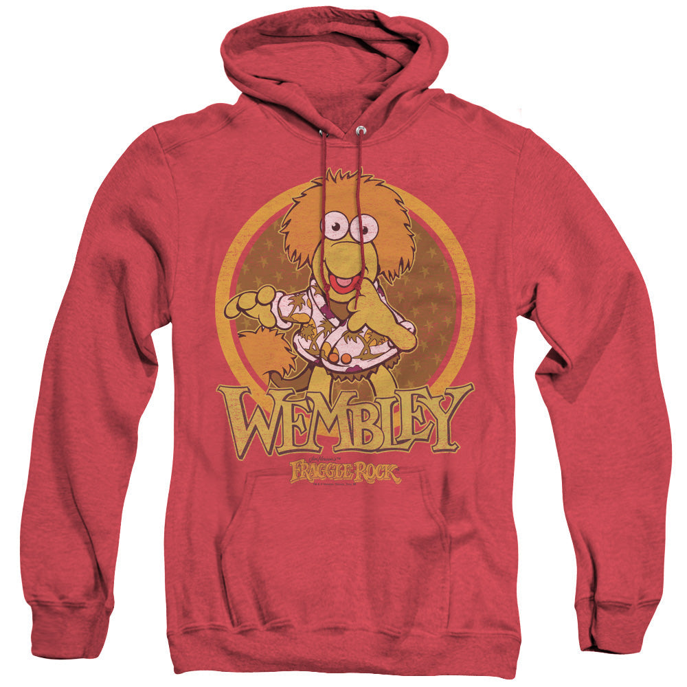 Fraggle Rock Wembley Circle Heather Mens Hoodie Red