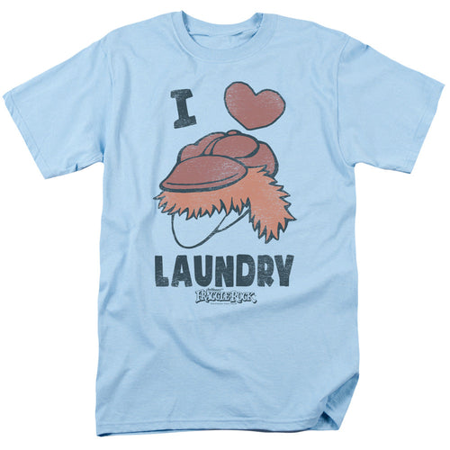 Fraggle Rock Laundry Lover Mens T Shirt Light Blue